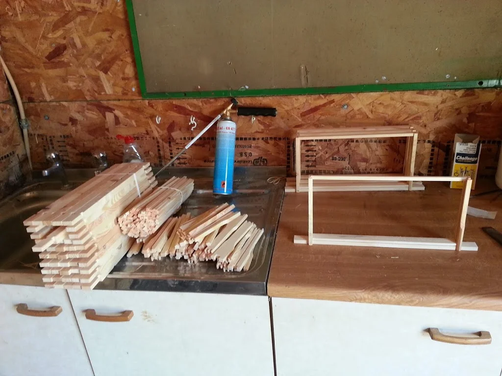 
Making bee hives and frames  