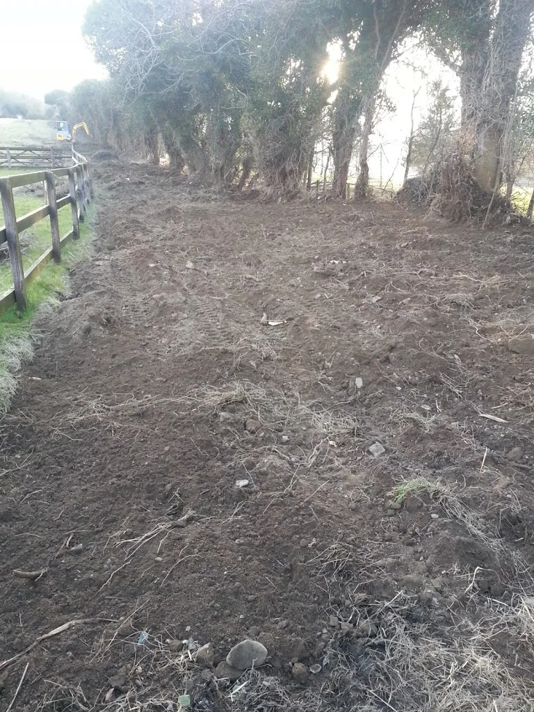 
levelling out the ditches  