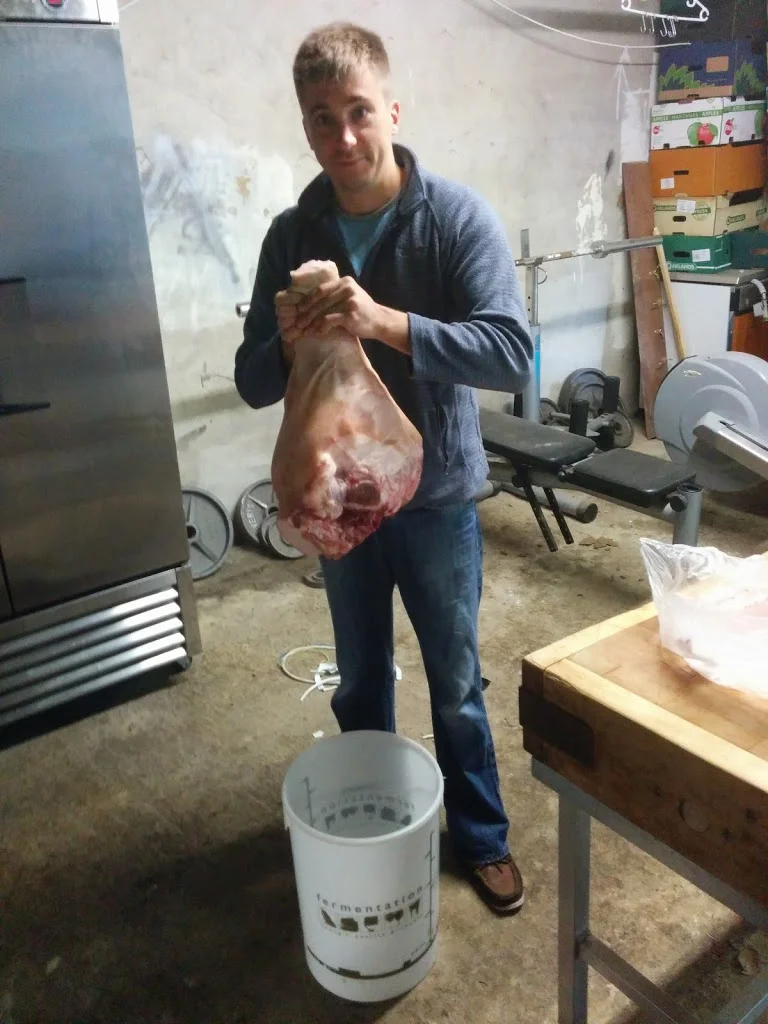 
Christmas ham, the full loin and some rolled belly  