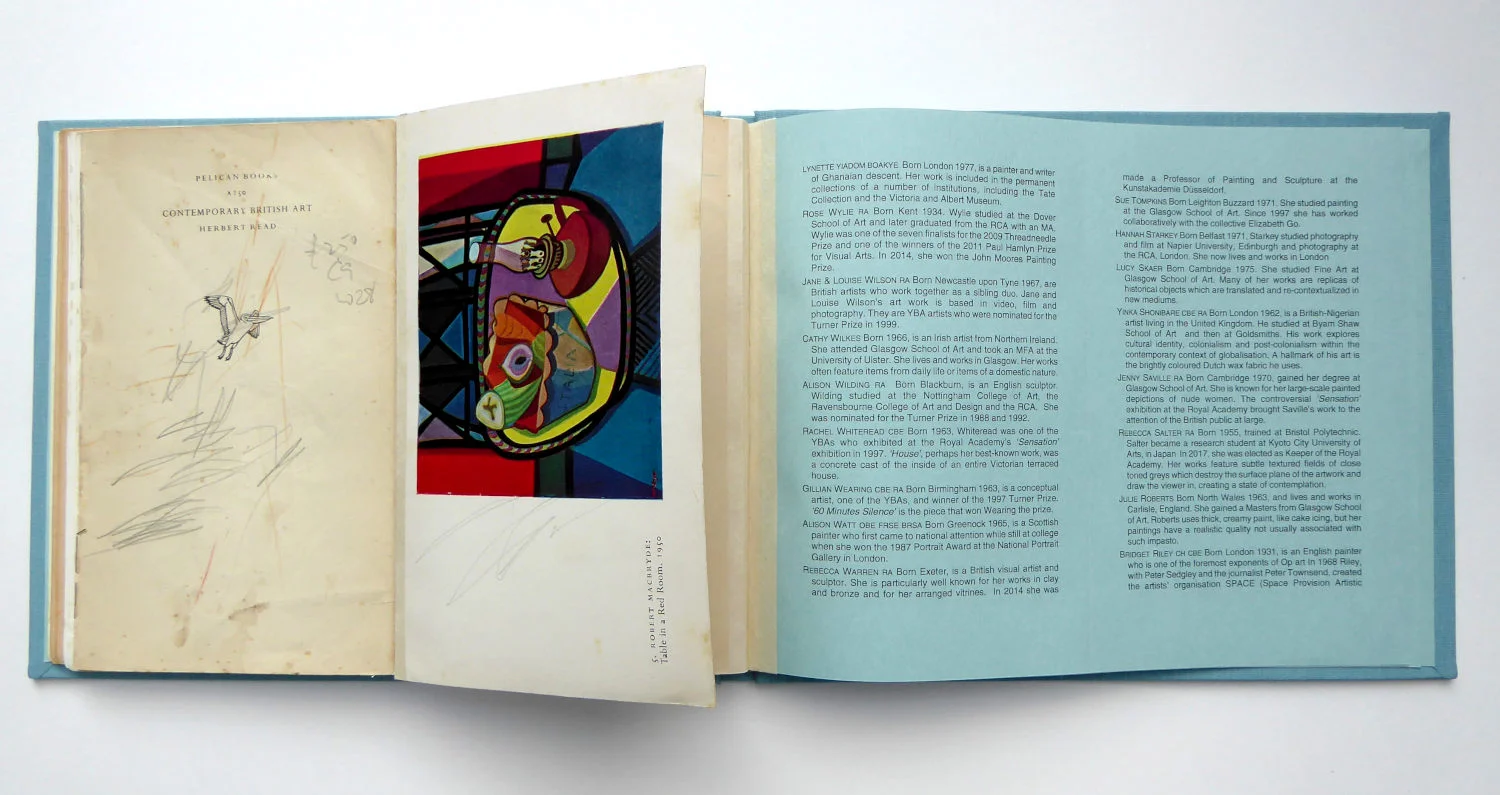 'Contemporary Art' additional blue pages