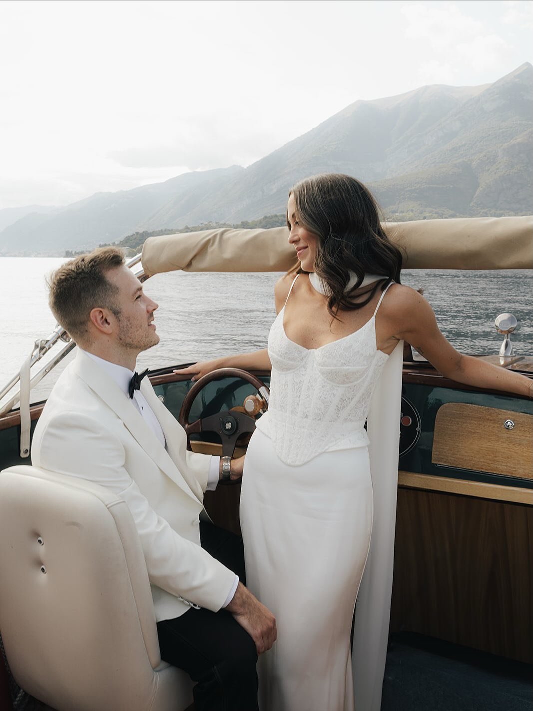 The gorgeous Laine corset by @selinemeisler.nyc worn by @baileyashley with the beautiful backdrop of Lake Como.

Laine has a beautiful soft structure with a corseted silhouette that feels refined, modern, and effortless.

Available to try at The Whit