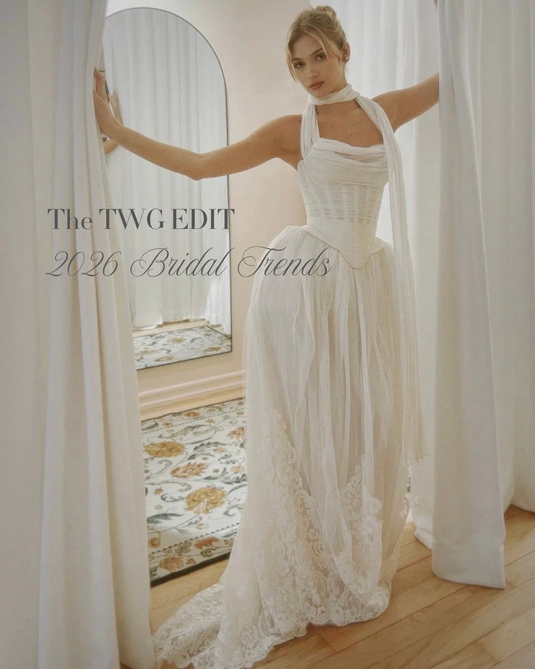 2026 brides, here&rsquo;s what we&rsquo;re seeing more and more of.

Structured basque waists, exposed corsetry, voluminous skirts and 3D floral appliqu&eacute; are all shaping bridal fashion for 2026.

For brides drawn to strong silhouettes, beautif