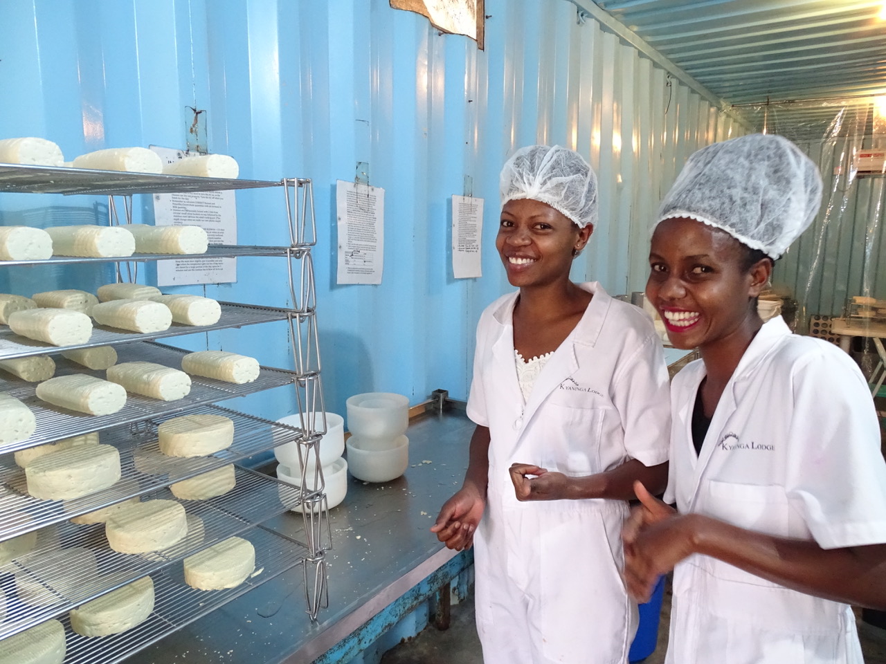 The cheese team in the dairy.
