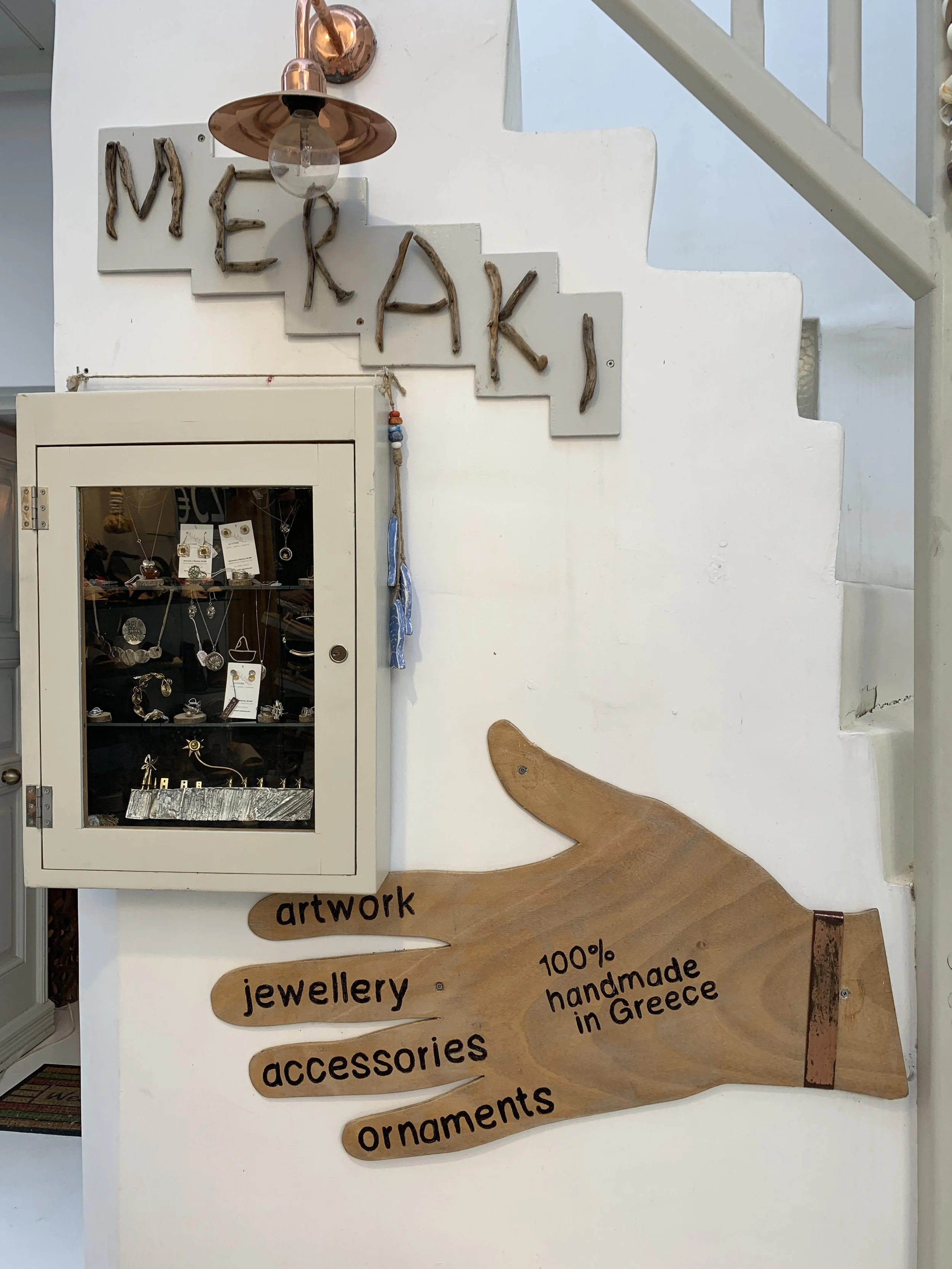 A handmade sign for a shop of handmade wares
