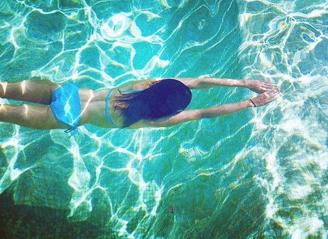 Our lovely @clemenceyogapilates taking a dip. Bet ya&rsquo;ll can&rsquo;t wait till this is you!!! 💧💦💧💦👙😎