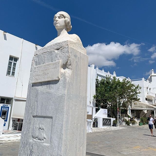 You won&rsquo;t want to miss the statue of Greek heroine Manto of the Greek War of Independence located in Manto Square in the Old Port on the island of #Mykonos on your next #GreekVacation