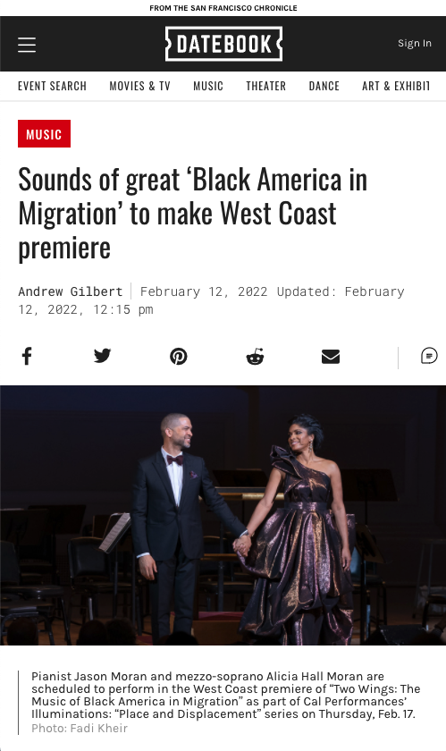 Sounds of great ‘Black America in Migration’ to make West Coast premiere