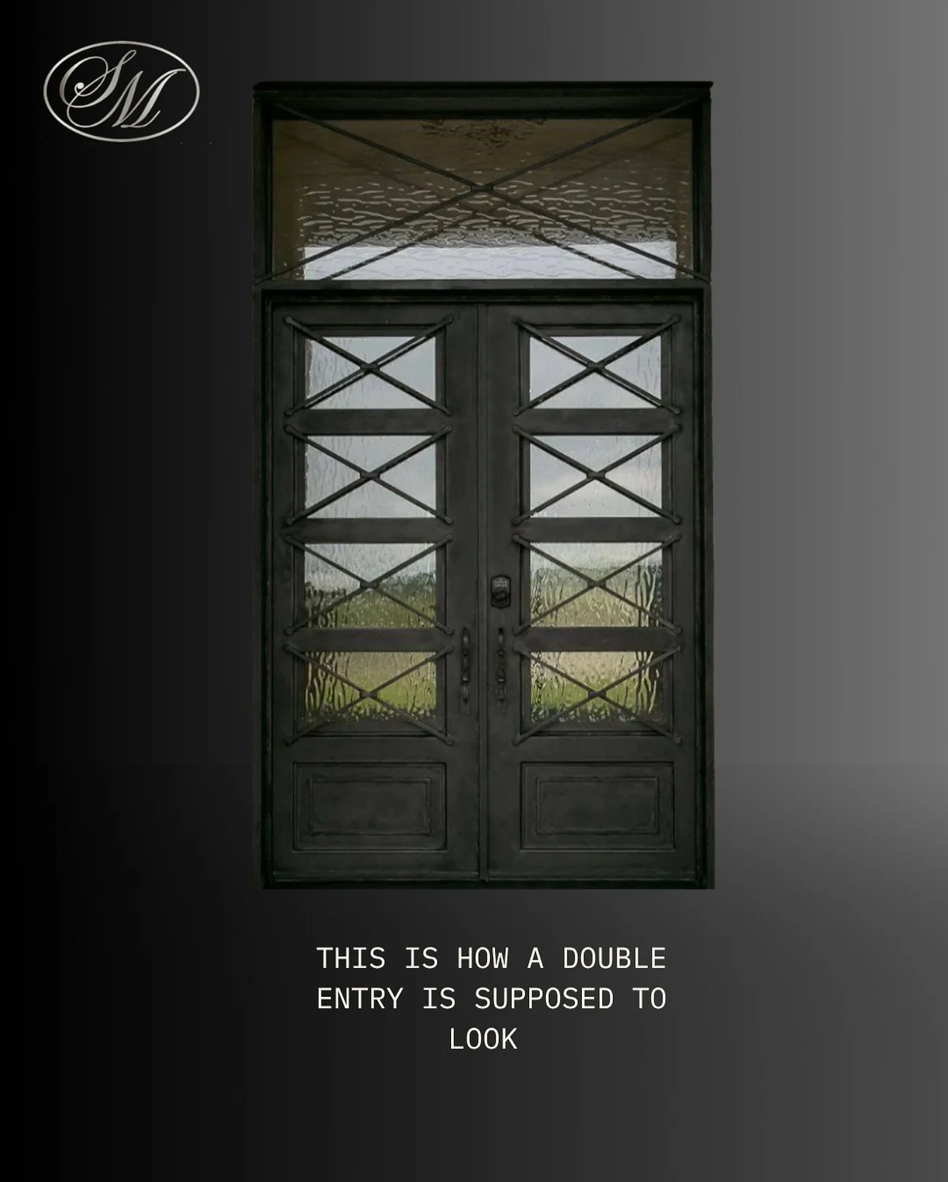 This is how a double entry is supposed to look 
Strong lines, clean symmetry and a door that upgrades the whole home. 

Call us today at (210)-651-3201 
Visit our website sanmarcosirondoors.com 
Or send us a DM for design consultation