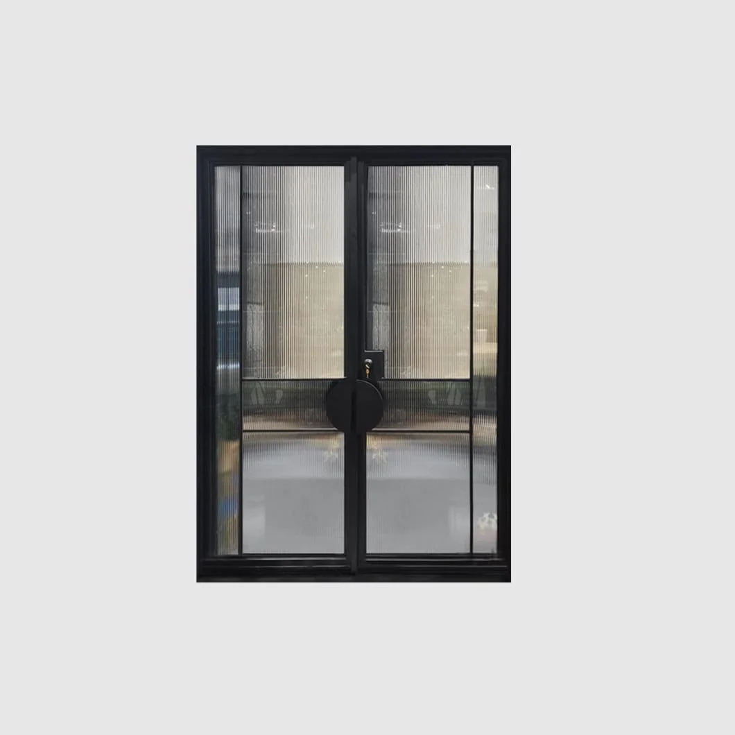 Privacy, style, and a grand entrance all in one door. This reeded glass beauty is the perfect mix of modern and elegant. #IronDoor #LuxuryEntry #CurbAppealGoals #ModernHomeDesign #DreamHomeVibes 🚪✨