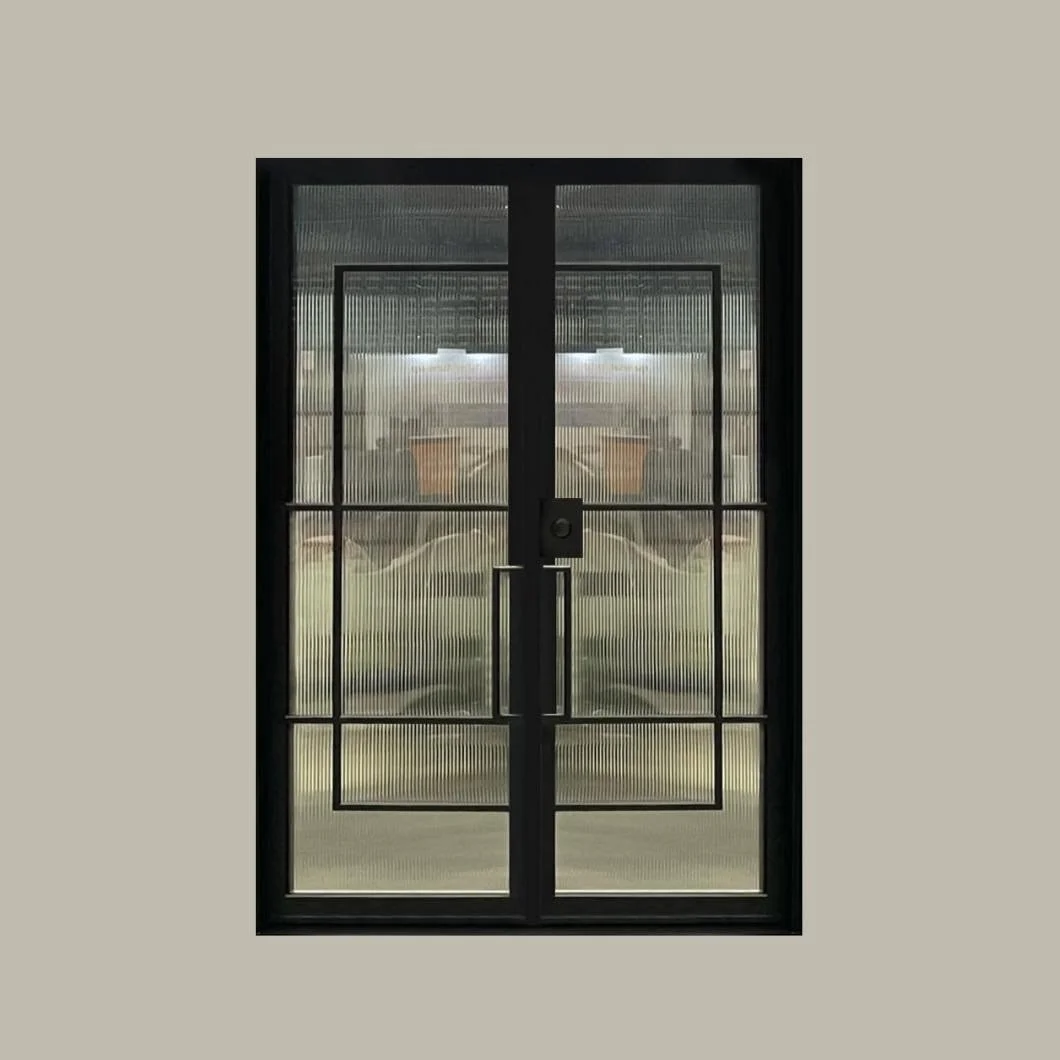 Privacy meets modern elegance.
This reeded glass iron door is proof that style and function can coexist beautifully. #ModernEntryway #LuxuryDoors #IronDoorDesign #CustomHomes #StatementEntry