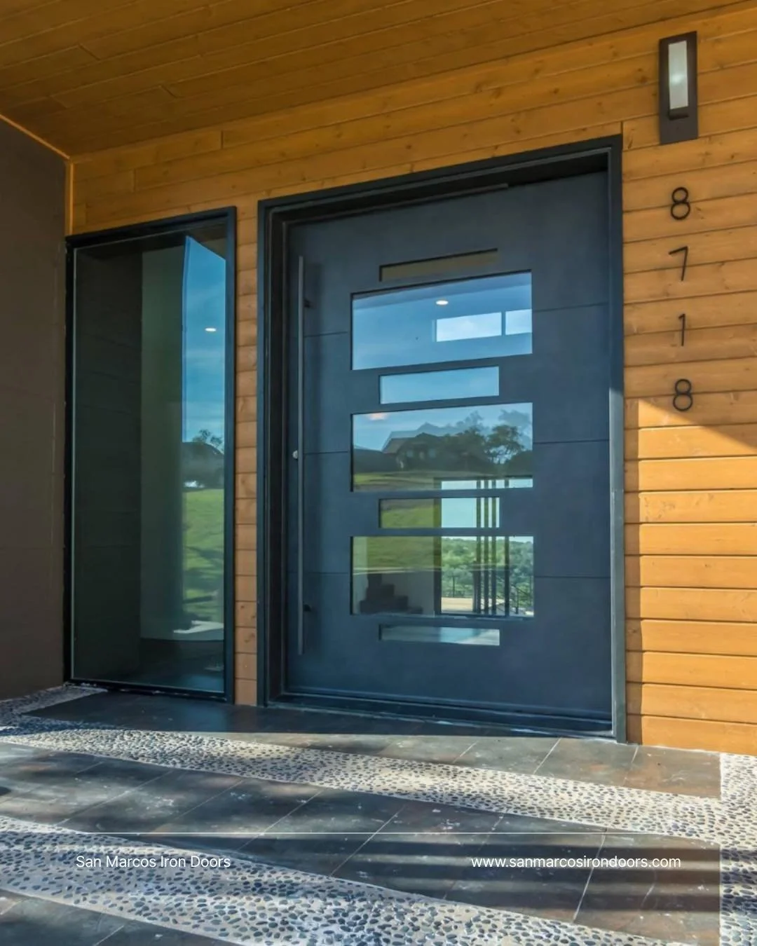 Minimal. Modern. Unforgettable. #ModernEntry #LuxuryDoors #IronDoorDesign #DreamHomeDetails #ExteriorInspo