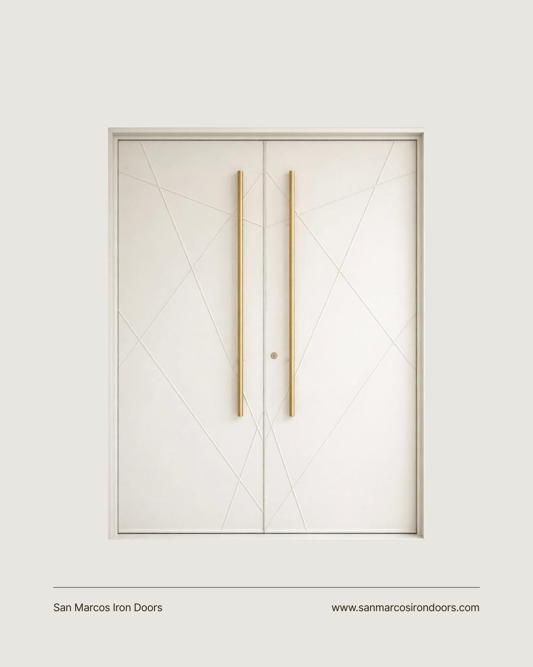 Soft tones, bold details 🤍✨

This off white beauty with gold accents proves that simple can still make a statement.

#IronDoors #LuxuryDoors #ModernEntry #CustomDoors #SanMarcosIronDoors