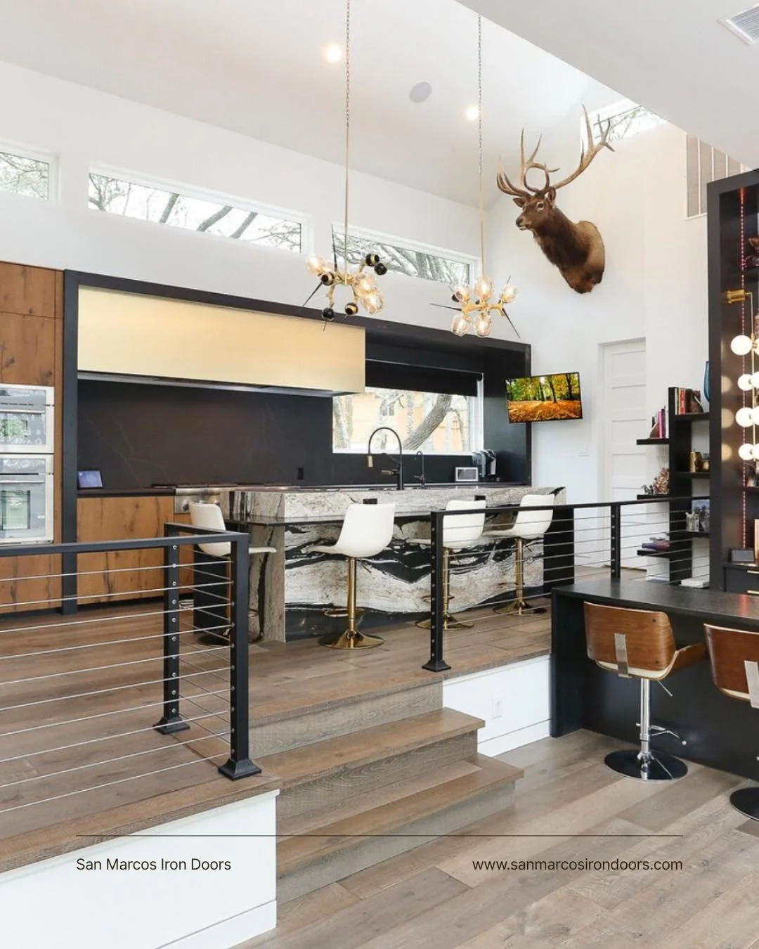 Guard rails&hellip; but make it ✨designer✨

Who said safety can&rsquo;t steal the spotlight? These iron railings are out here doing the most, clean lines, modern vibes, and just enough attitude to make your stairs feel like a runway.

#ModernHomeVibe