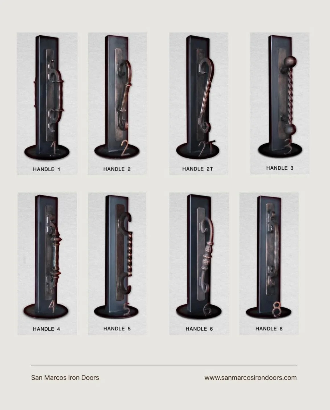 Luxury is in the little details ✨ 

From twisted iron to timeless curves, every handle brings its own personality. Which style are you choosing for your dream entryway? 

#IronDoors #IronDoorHandles #CustomIronDoors #LuxuryHomes #EntrywayDesign #Door