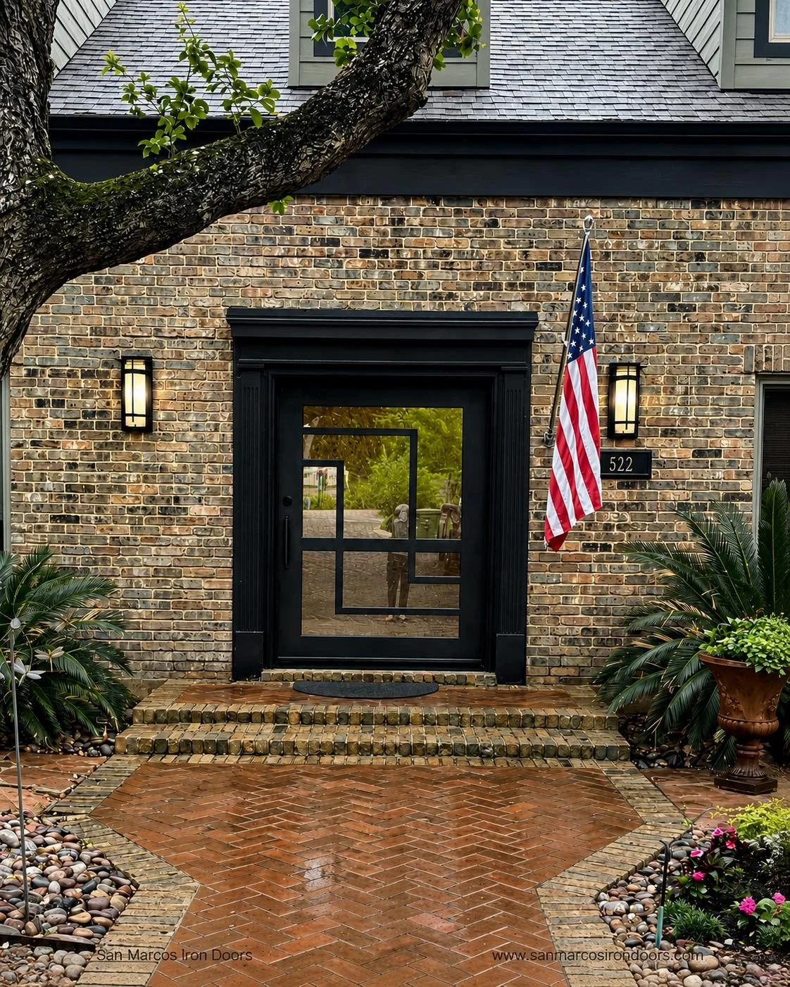A front door should do more than open, it should make a statement. 

This custom iron pivot door delivers modern elegance from the very first glance.

#IronPivotDoor #ModernEntryway #SanMarcosIronDoors #LuxuryHomes #CustomDoors