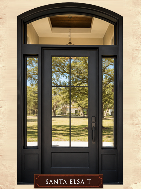 single iron door