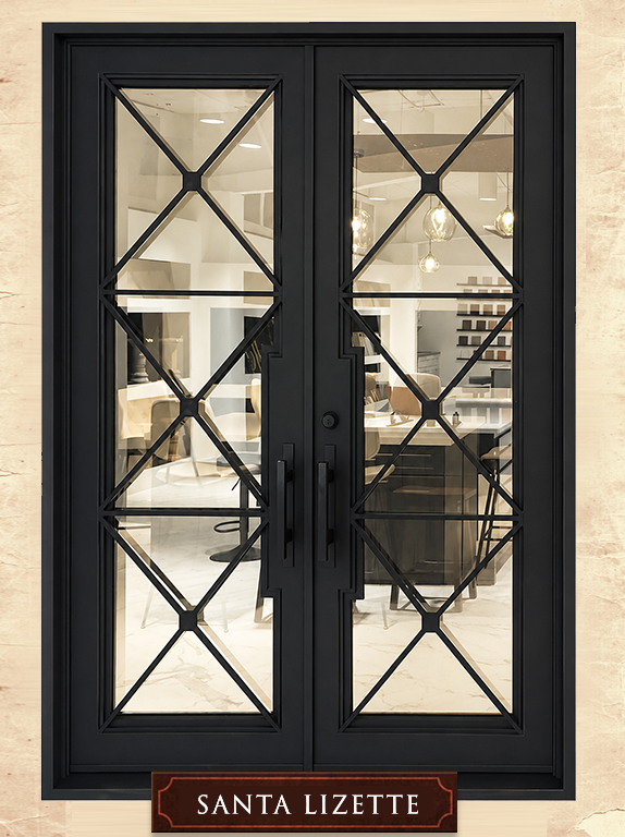 double iron door
