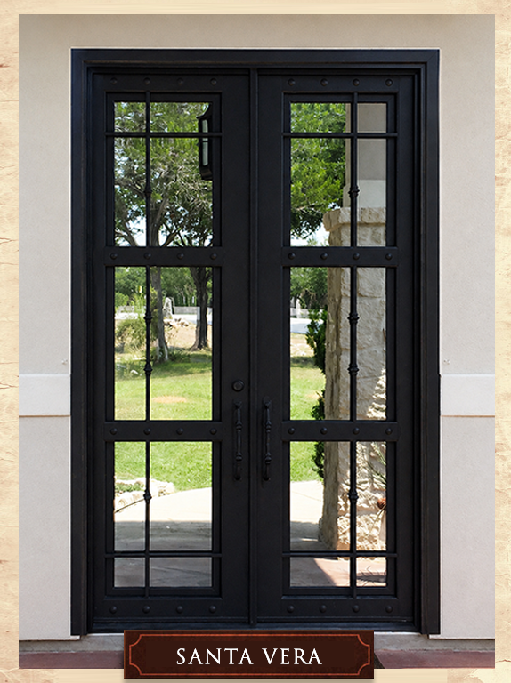 double iron door