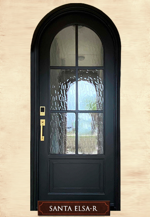 round iron door