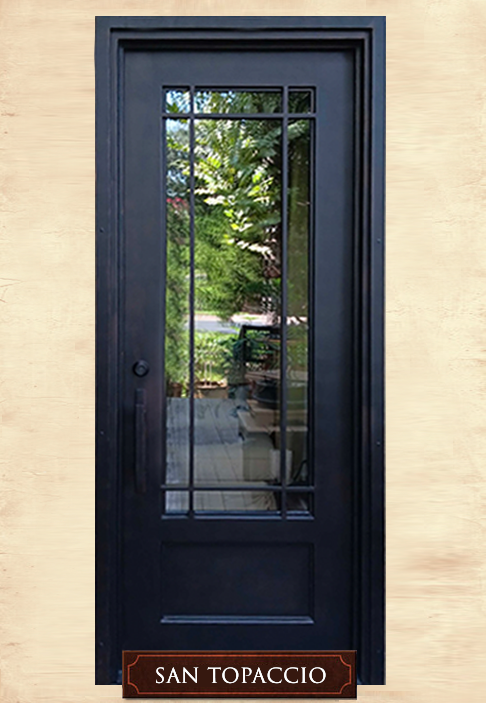 single iron door
