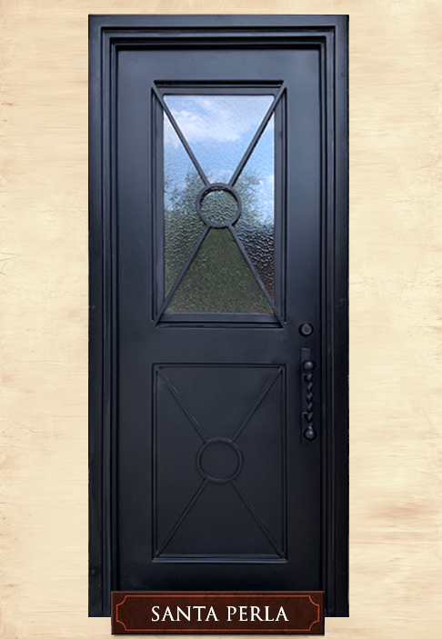 single iron door
