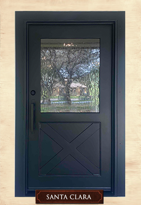 single iron door