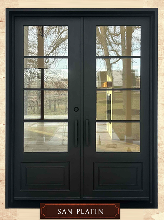 double iron door