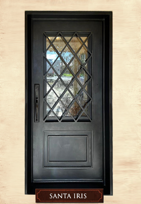 single iron door