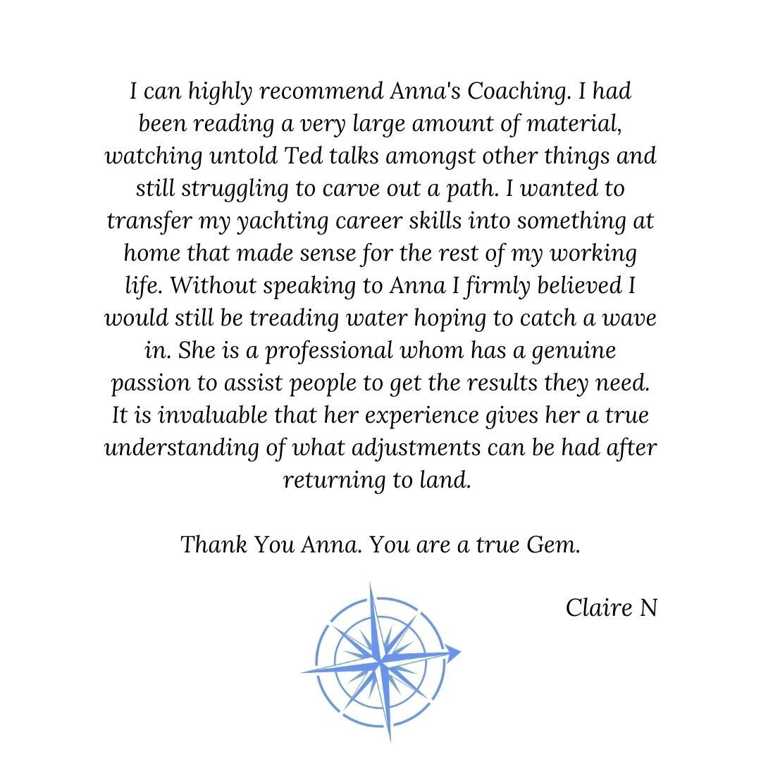 Love to have feedback from clients.

Even after just one session Claire was able to see her options and possibilities. 

She had been in a process of going around in circles about the same ideas, and when we explored other things, she was able to ins