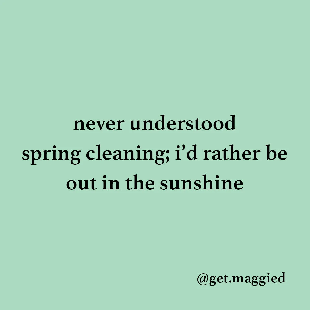 thoughts while cleaning