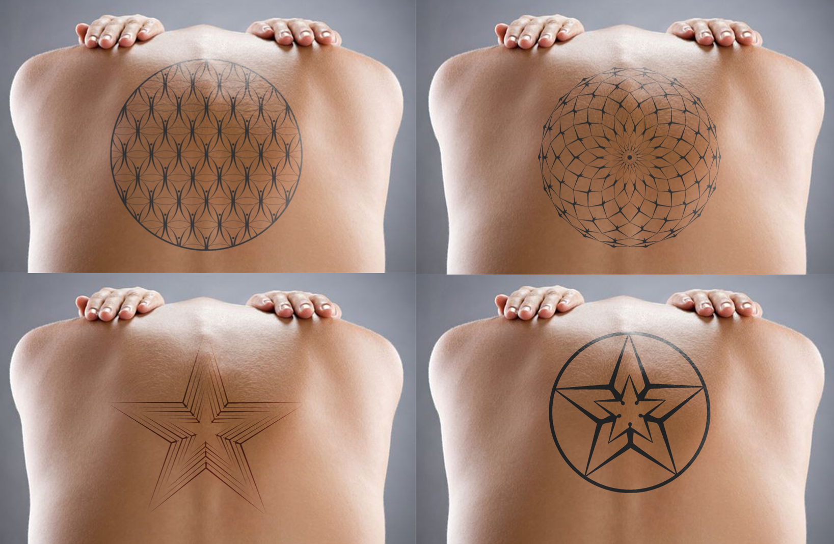 An actual tattoo is part of the new renaissance. Human beings reveal in their body a new window, which looks towards an infinity of transformation and the positive evolution of humanity. The role of the tattoo, centered upon its educational process and its ways of constructing its history, encompasses both the personal and the collective. The tattoo, as a reflection and irradiation of light from darkness, is an icon of human and social transition, as a vector of humanities, where the skin is actively incorporated portraying universal messages, without flags or borders, passing by a bridge to another dimension, and leaving behind decadent minds in order to begin to mark us with new lines, the skin of light or the language of the skin. Its expression constitutes a constant line of communication from the artist, who offers his works to gain access to the tattoo culture. The Tattoos go from the personal to the global, creating Messages in the body to foresee the future of our planet in our own skin. Inspired by the universal communication codes of Vibration, Energy and Balance It constitutes an expanded consciousness of the human network, utilized as a positive force, by applying the principles of sacred geometry and as an endless inspiration to contribute to the continued development of the Planet.