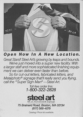 Steel Art Vintage Advertisement
