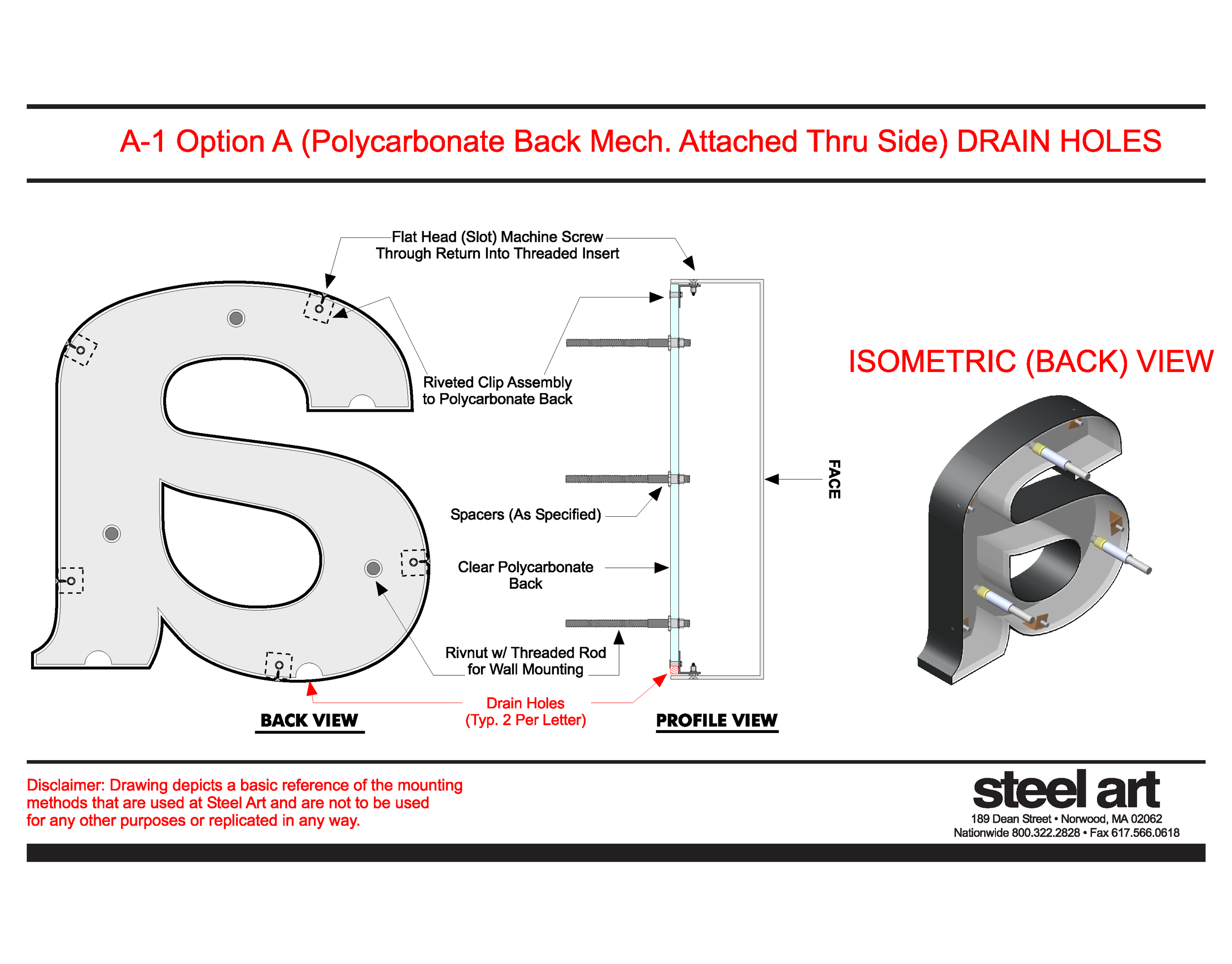 Mounting Options for Architectural Signs by Steel Art — Steel Art Company