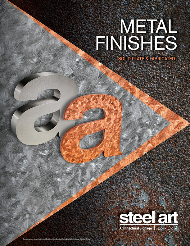 Steel Art Metal Finishes - Click on the cover to view our entire line of metal finishes on both red and white metals.