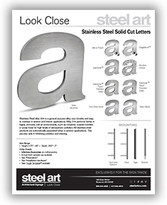 Fabricated Dimensional Letters & Signs — Steel Art Company