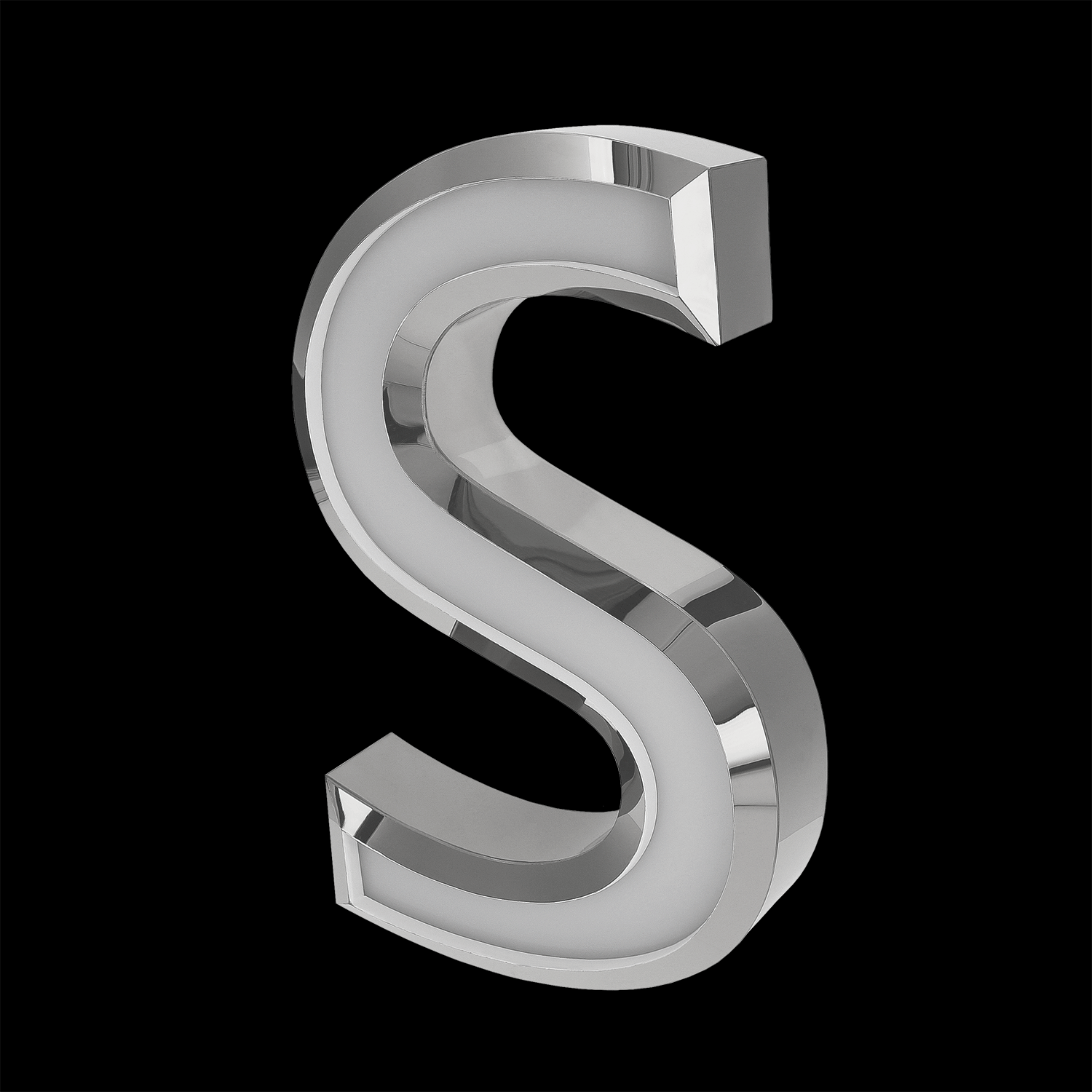 Stainless Steek Mirror Polished Face Lit