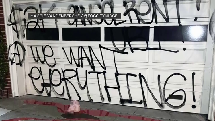 Left-wing protestors vandalize another Bay Area politician's home--this time it's Pelosi's