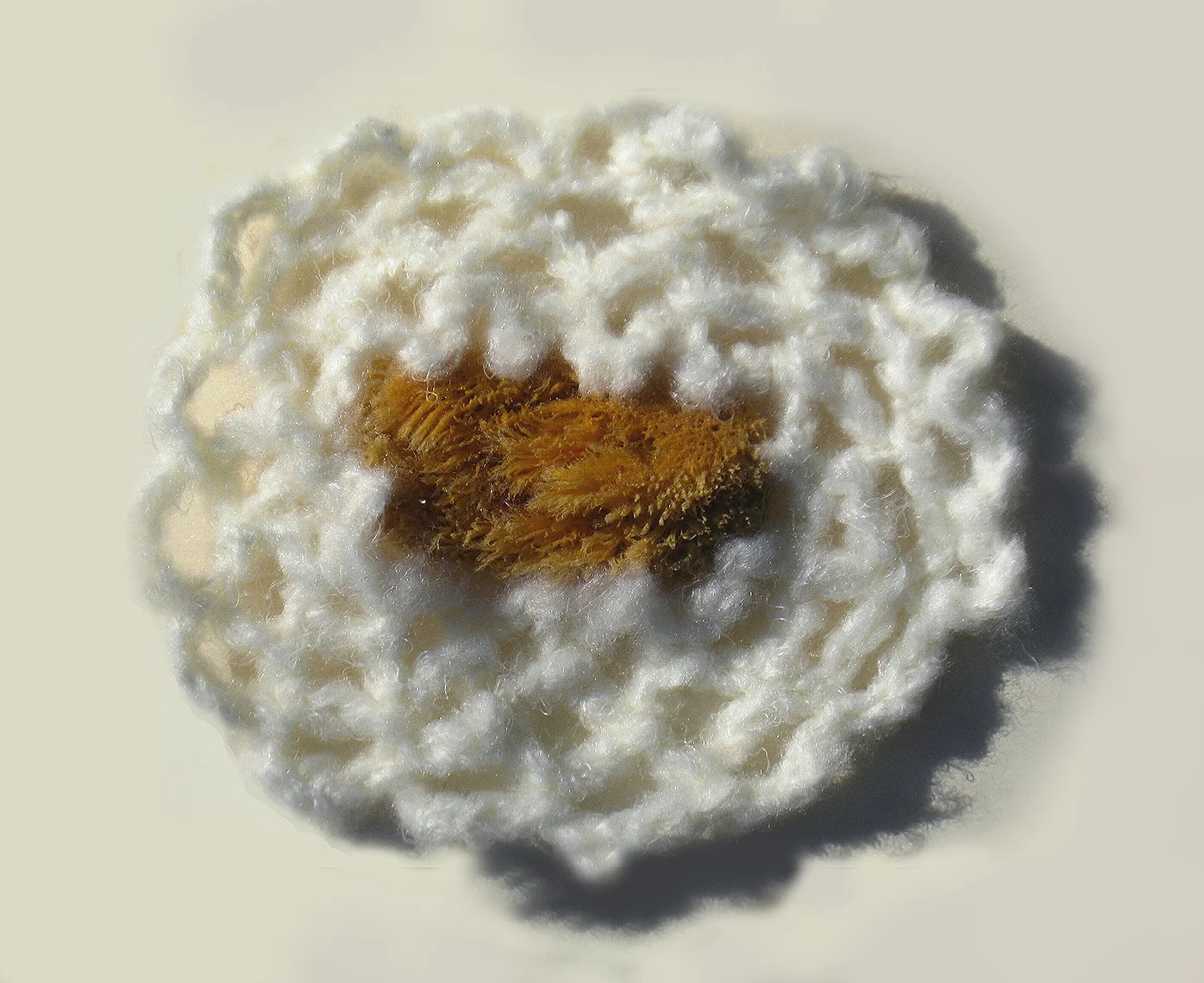Attachments detail, sponge, yarn