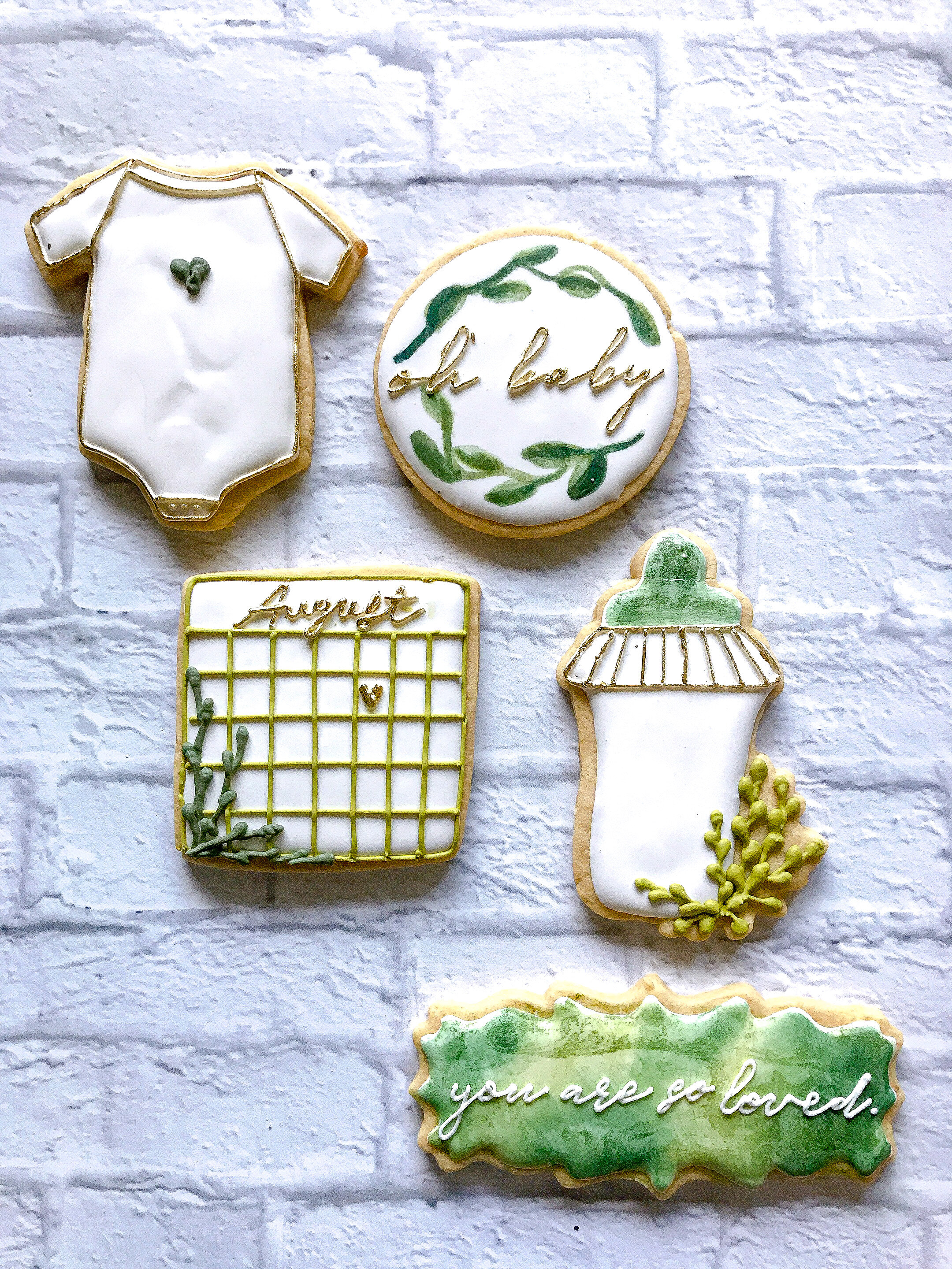  Greenery-Inspired Baby Shower Cookies 