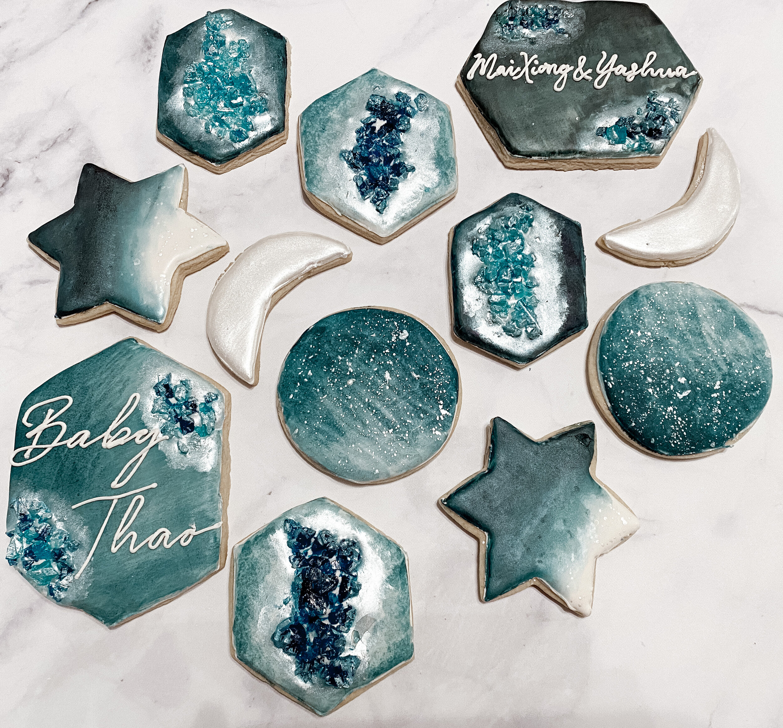  Cosmic, Ethereal Baby Shower Cookies 