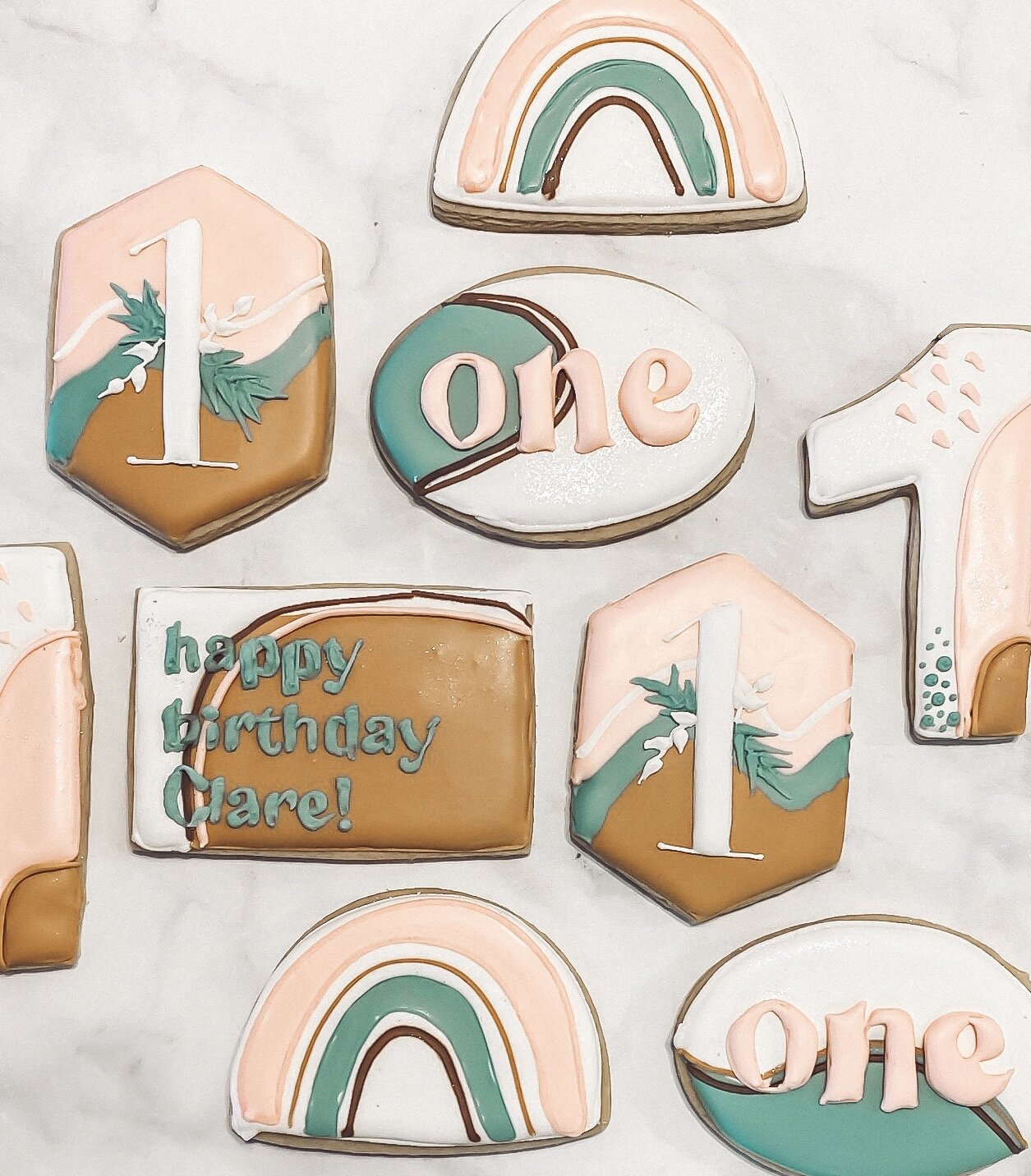  Boho First Birthday Cookies 