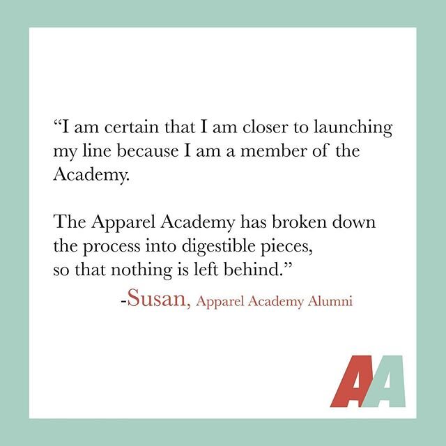 Thinking about joining the @apparelacademy ? Take it from our alumni and member Susan! The Apparel Academy will absolutely help prepare you for the entire design to production process!
.
Link in bio to join!
.
.
#appareldesign #apparelbrand #fashionb