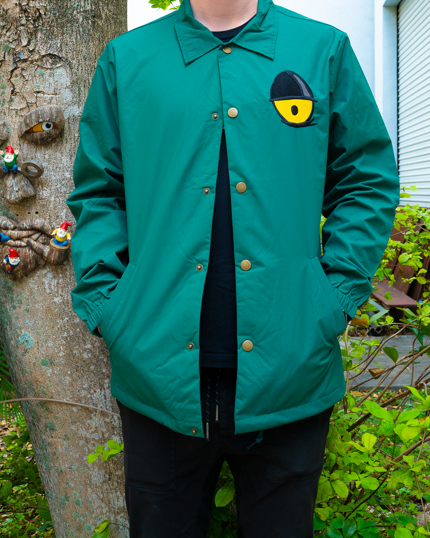 embroidered coach jacket