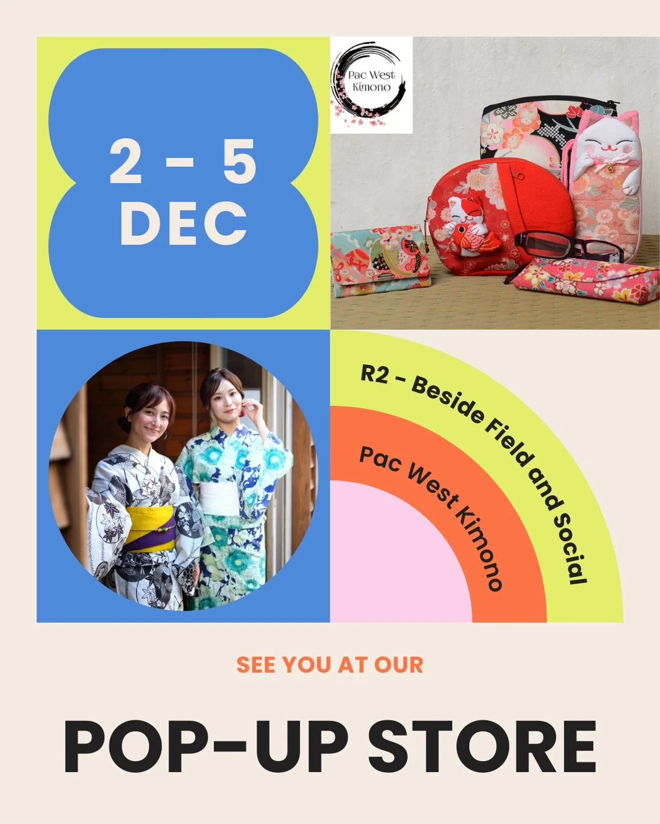 👋 Come and check out Royal Centre&rsquo;s latest pop-up store &ndash; Pac West Kimono! 
 
You&rsquo;ll find all things Japanese from kimonos to giftware &ndash; perfect gifts. 🎁 
 
Pac West Kimono is at Royal Centre from December 2 &ndash; 5.
