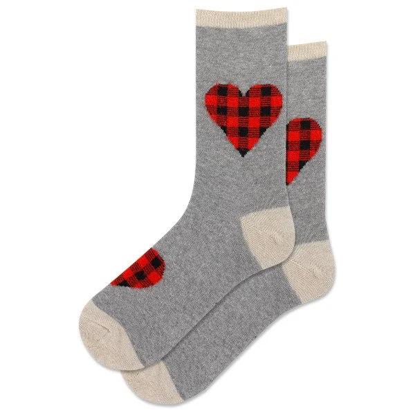 Plaid Heart Socks | Women's