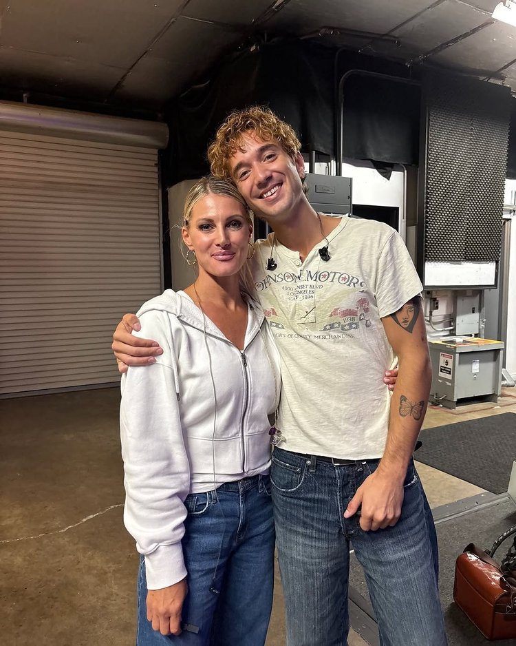 Celebrity vocal coach Valerie Morehouse with a client