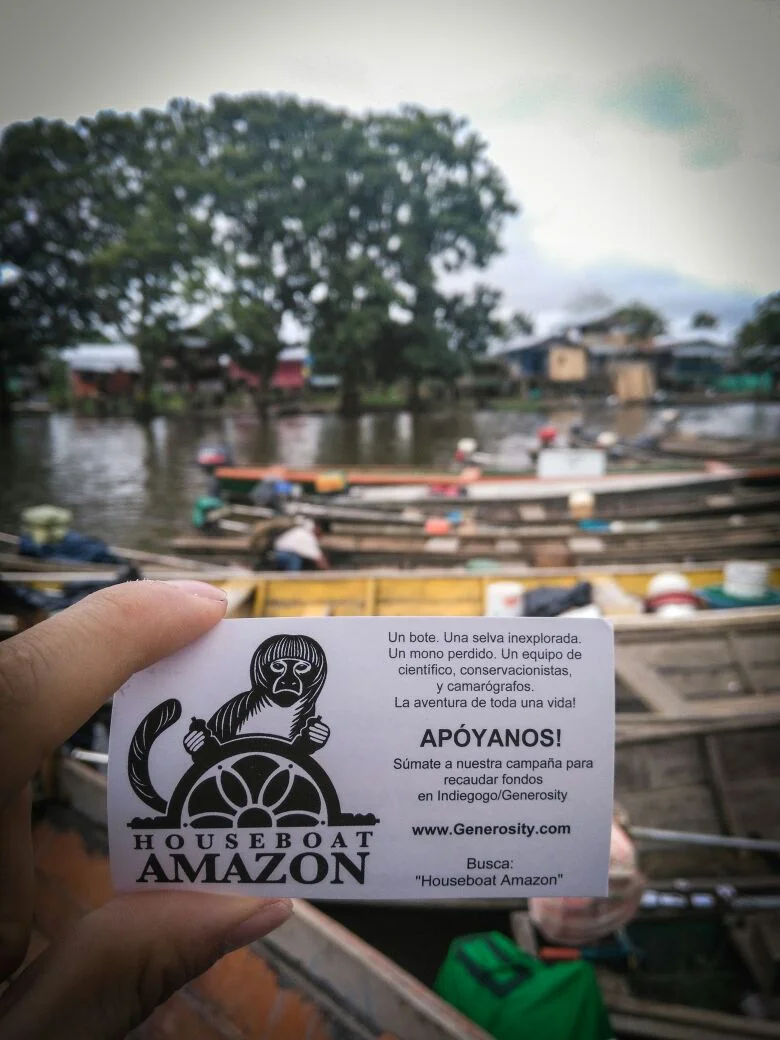 One of our cards we handed out for info about the expedition. We had Spanish, Portuguese and English cards.