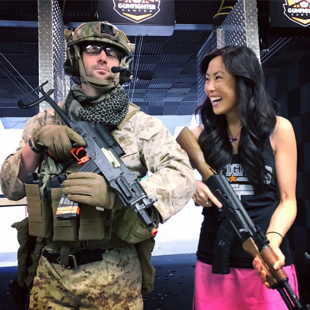 Gunfighter Canyon staff participating in a team airsoft competition.