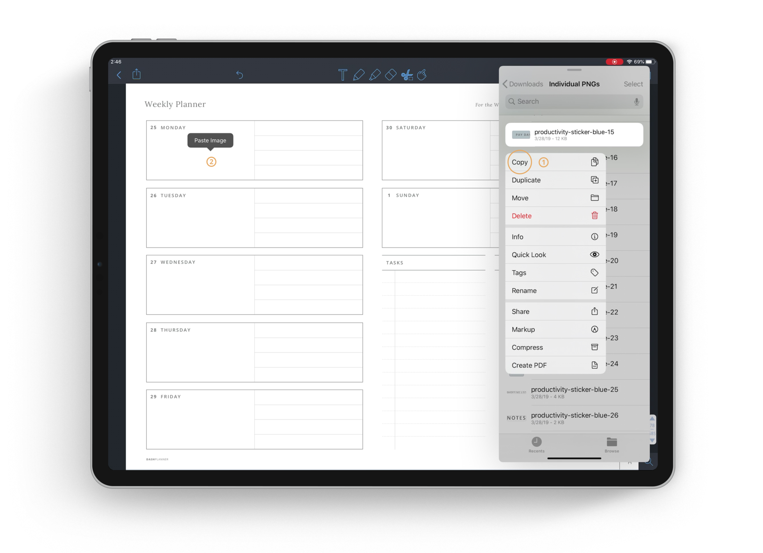 Track Draw Digital Sticker How to Use Digital Stickers on iPad — Dash Planner