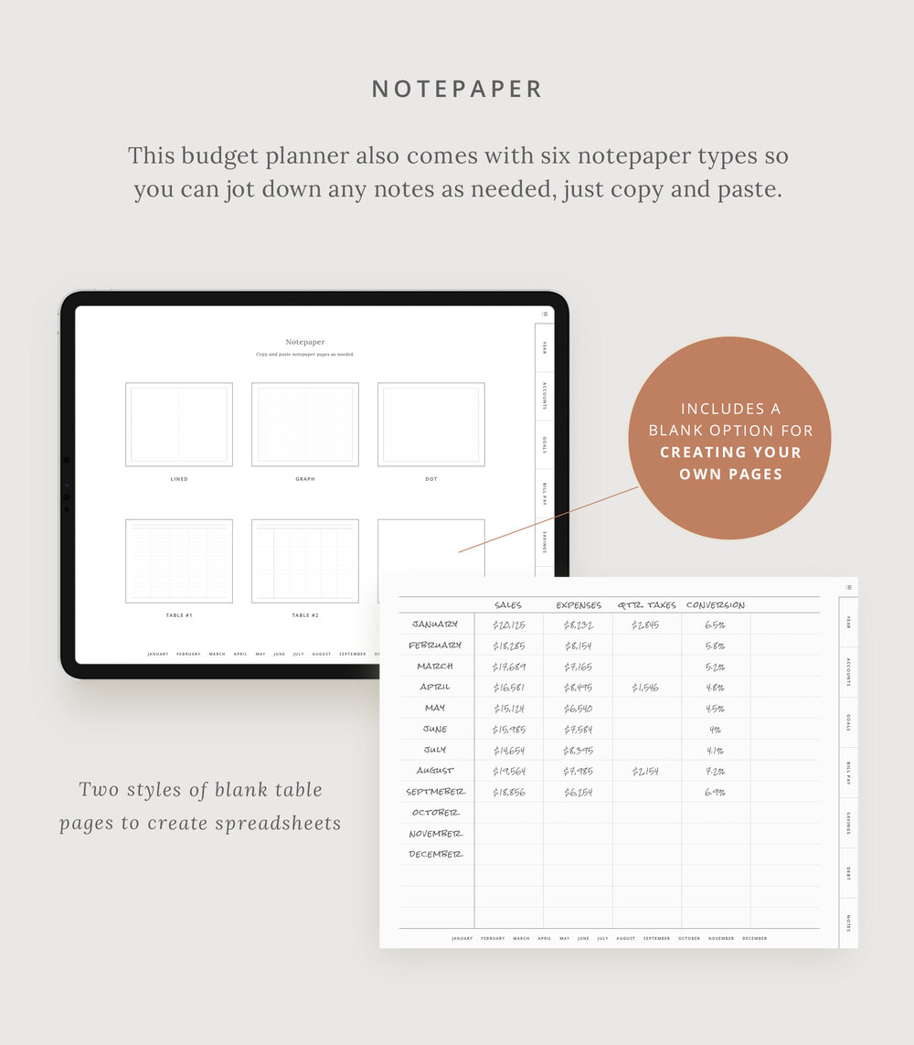 Budget & Finance Planner - Digital Planner Template — Dash Planner